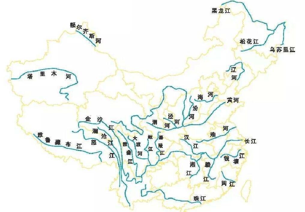 中国江河地图